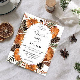 Orange Budget Rustikale Hochzeit Flyer
