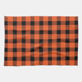 Orange Buffalo Country Lumberjack Kariert Geschirrtuch (Horizontal)