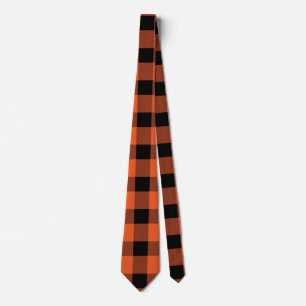 Orange Buffalo Country Lumberjack Kariert Krawatte