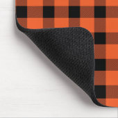 Orange Buffalo Country Lumberjack Kariert Mousepad (Ecke)
