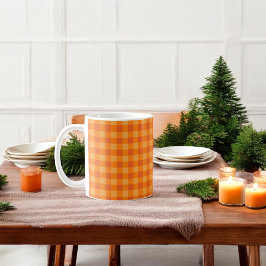 Orange Buffalo Kariert Holiday Kaffeetasse