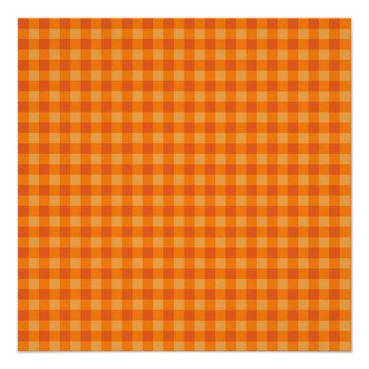 Orange Buffalo Kariert Holiday Poster (Vorderseite)