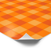 Orange Buffalo Kariert Holiday Poster (Ecke)