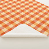 Orange Buffalo Kariert Sherpa Blanket Sherpadecke (3/4)