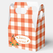 Orange Buffalo Karo und Pumpkins Gefallen Schachte Geschenkschachtel (Geöffnet)