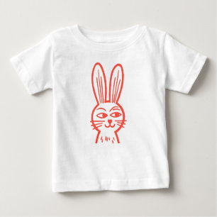 Orange Bunny Baby T-shirt