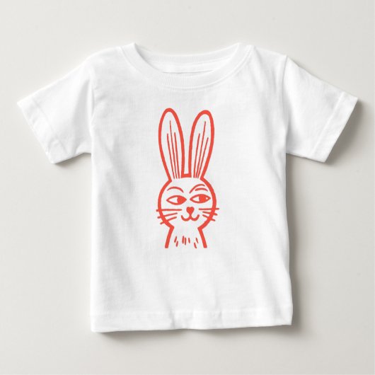 Orange Bunny Baby T-shirt (Vorderseite)