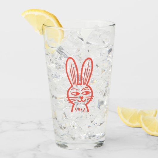 Orange Bunny Glass Glas (Vorderseite Ice)