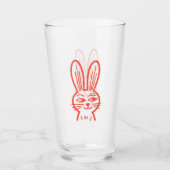 Orange Bunny Glass Glas (Vorderseite)