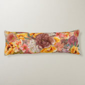 Orange Burgund Herbst Herbst Farbe Blumen Seitenschläferkissen (Rückseite)