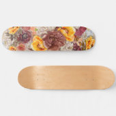 Orange Burgund Herbst Herbst Farbe Blumen Skateboard (Horizontal)