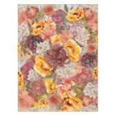 Orange Burgund Herbst Herbst Farbe Blumen Tischdecke (Vorderseite)