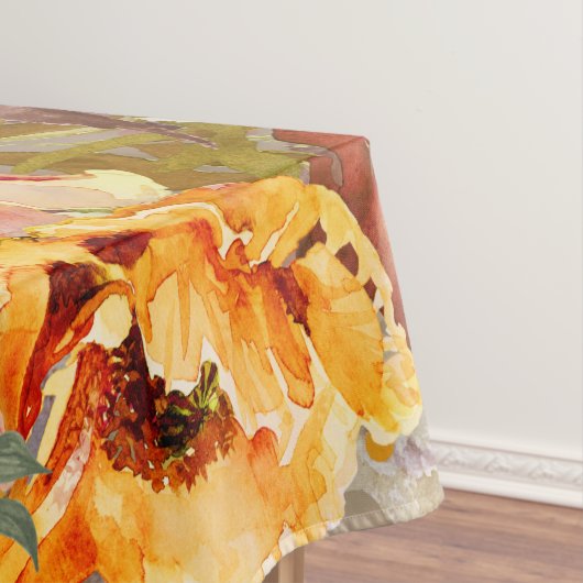 Orange Burgund Herbst Herbst Farbe Blumen Tischdecke (Beispiel)