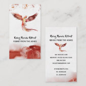*~* Orange Burgund Red Feathers Phoenix Flame Visitenkarte (Vorne/Hinten)