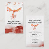 *~* Orange Burgund Red Feathers Phoenix Flammen Visitenkarte (Vorne/Hinten)