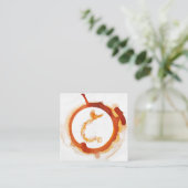 *~* Orange Burgund Red Flame Phoenix Feuerring Quadratische Visitenkarte (Stehend Vorderseite)