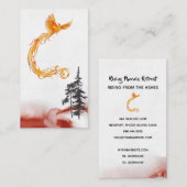 *~* Orange Burgund Red Phoenix Rising Pine Tree Visitenkarte (Vorne/Hinten)