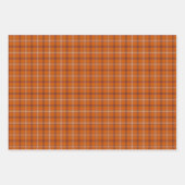 Orange Burgundy White Plaid Classic Geschenkpapier Set (Vorderseite 3)