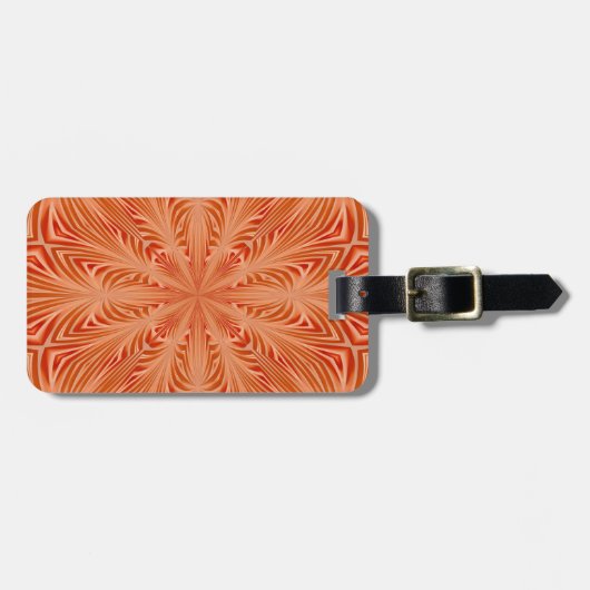 Orange Burst Gepäckanhänger (Vorderseite horizontal)