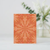 Orange Burst Postkarte (Stehend Vorderseite)