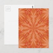 Orange Burst Postkarte (Vorne/Hinten)