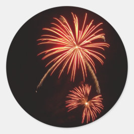 Orange Burst Runder Aufkleber