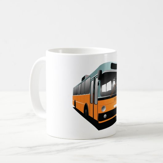 Orange Bus Kaffeetasse (Vorderseite Links)