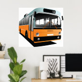Orange Bus Poster (Heimbüro)