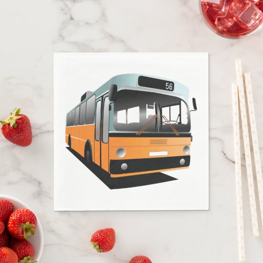 Orange Bus Serviette (Beispiel)