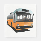 Orange Bus Serviette (Vorderseite)