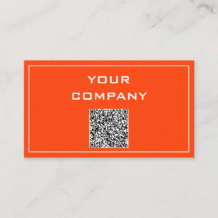 Orange Business Card Ihr eigenes Design mit QR Cod Visitenkarte