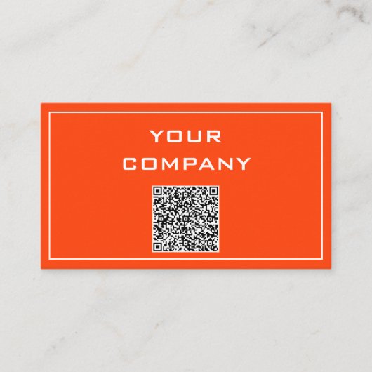 Orange Business Card Ihr eigenes Design mit QR Cod Visitenkarte (Vorderseite)