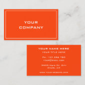 Orange Business Card Personalisiert Ihr eigenes De Visitenkarte (Vorne/Hinten)