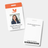 Orange Business Employee Foto Ausweis (Vorder- & Rückseite)