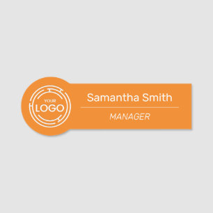 Orange Business Logo Mitarbeiter Namensschild