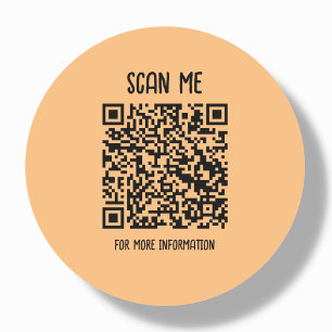 Orange Business QR Code Scannable Runder Aufkleber