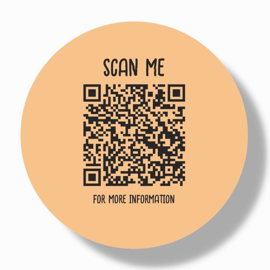 Orange | Business QR Code Scannable Runder Aufkleber