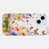Orange Butterflies Blume Field iPhone / iPad Gehäu Case-Mate iPhone Hülle (Rückseite (Horizontal))
