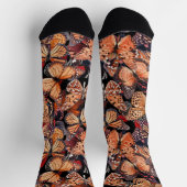 Orange Butterflies Socken (Oben)