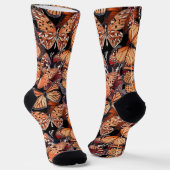 Orange Butterflies Socken (Gewinkelt)