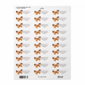 Orange Butterfly Address Labels (Vorne)