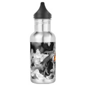 Orange Butterfly auf Apple Blossom Wasserflasche (Links)