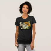 Orange Butterfly Black Edge T-Shirt (Vorne ganz)