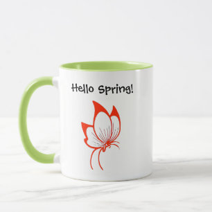 Orange Butterfly Cartoon, Niedlich Garden Nature A Tasse