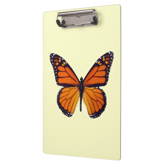 Orange Butterfly Clipboard Klemmbrett (Links)