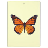Orange Butterfly Clipboard Klemmbrett (Rückseite)