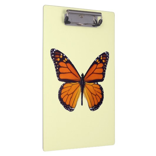 Orange Butterfly Clipboard Klemmbrett (Rechts)
