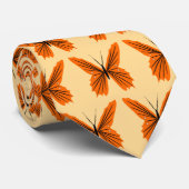 Orange Butterfly Design Krawatte (Gerollt)