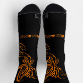 Orange Butterfly Drucke Hinzufügen Text Männer Fra Socken (Oben)