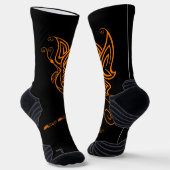 Orange Butterfly Drucke Hinzufügen Text Männer Fra Socken (Gewinkelt)